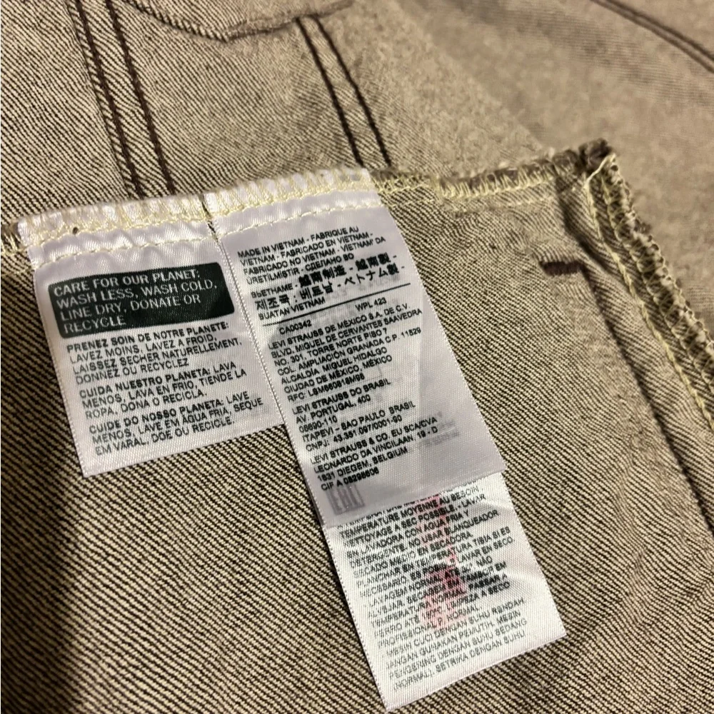 Levi's Dark Brown Distressed Denim Jacket (NEW)!!! - Picture 8 of 12